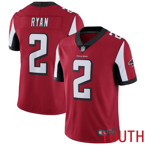 Atlanta Falcons Limited Red Youth Matt Ryan Home Jersey NFL Football #2 Vapor Untouchable->youth nfl jersey->Youth Jersey